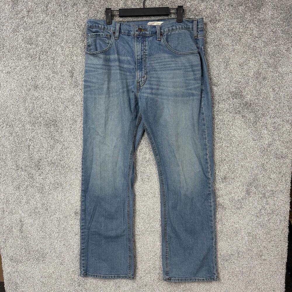 Levi Strauss Signature Bootcut Jeans Mens 36x29.5 Blue Stretch Denim Classic